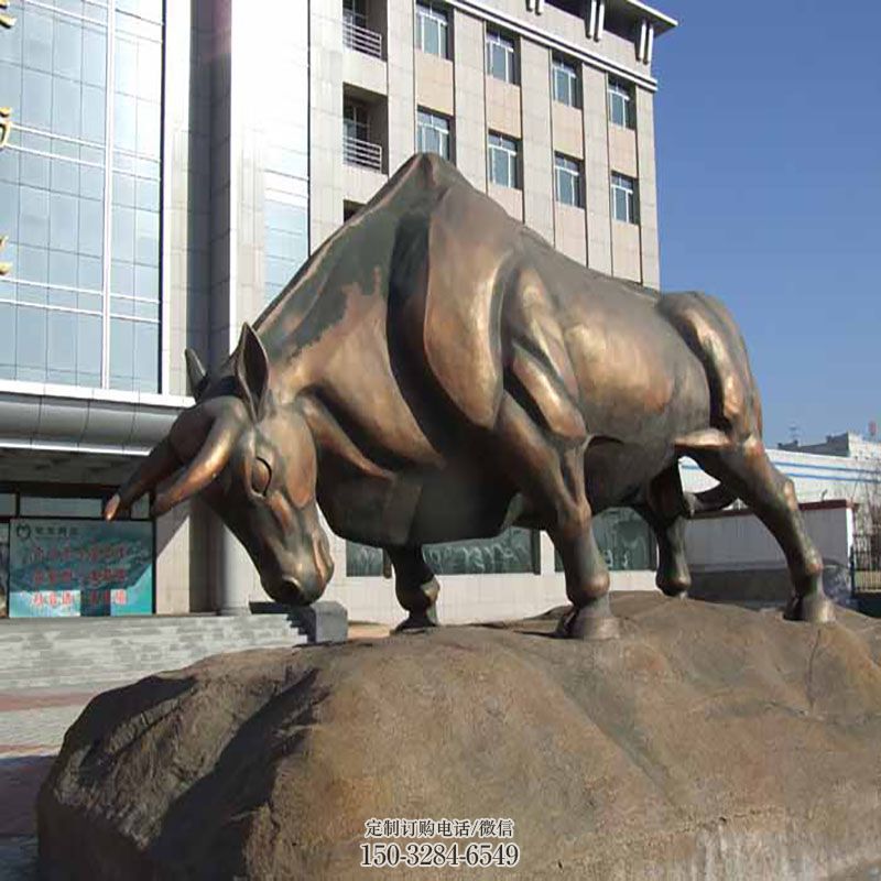 民俗铜牛雕塑 户外雕塑摆放制作 户外动物雕塑摆放精选